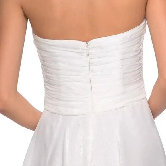 La Femme Strapless Organza Wedding dress or prom Gown 0 - Picture 5 of 5